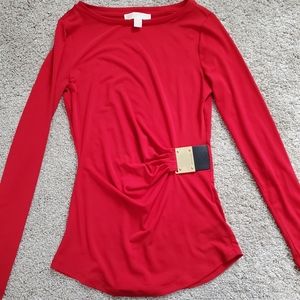 Red Michael Kors shirt xs